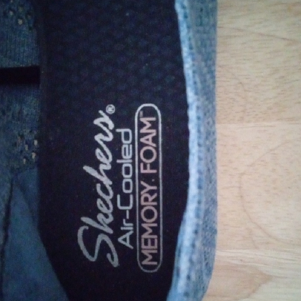 Skechers Gray Knit Ballet Flats - Picture 4 of 5